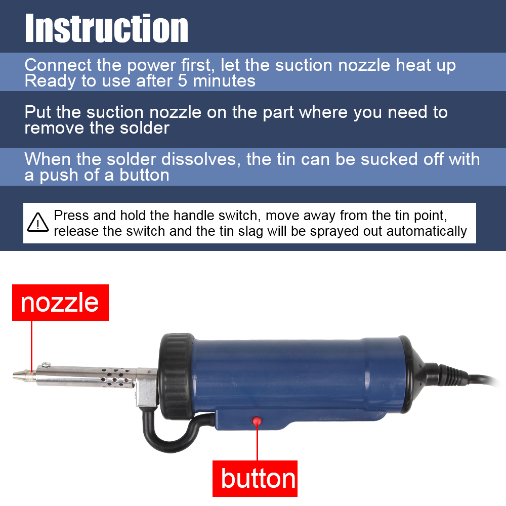 Pumpe mit 3 Saugdüsen entferne – Desoldering Pump Electric Vacuum Station Bewertung und Preis